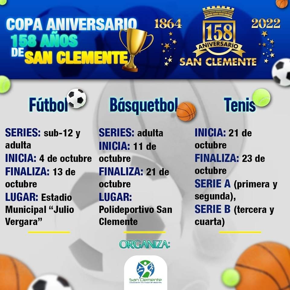 San Clemente celebra sus 158 años con Copa Aniversario Pasión Por Los