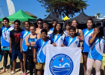Selección talquina cerró el podio en Nacional de aguas abiertas