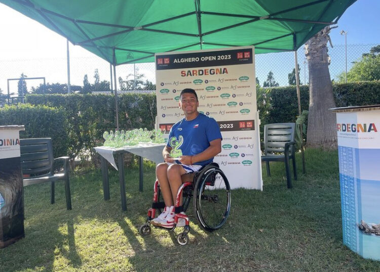 Tenista en silla de ruedas sanclementino se luce en Europa