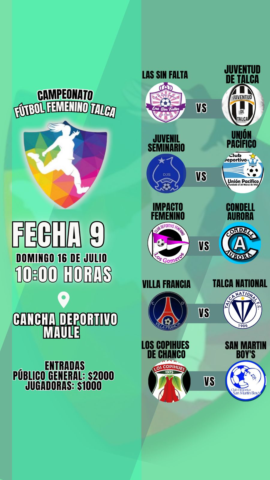 Invitamos a la 1ra división de fútbol femenino del club