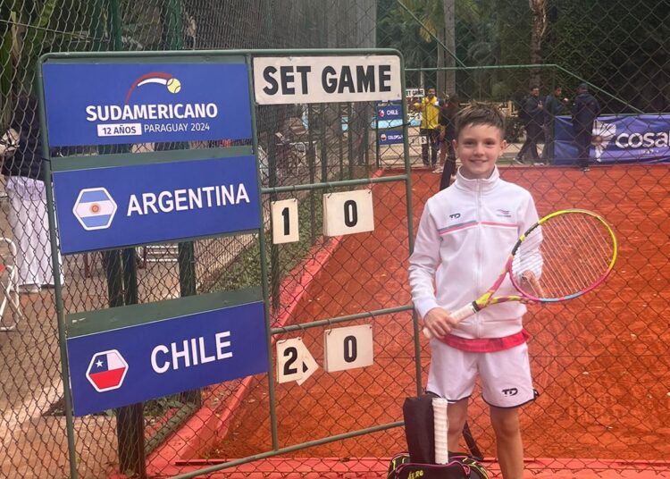 Talquino debutó en Sudamericano de tenis representando a Chile