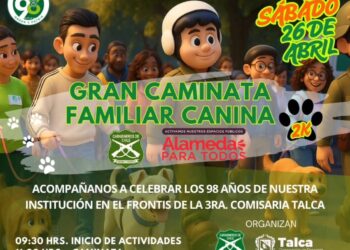 Talca se prepara para celebrar con “Caminata Familiar Canina” aniversario 98 de Carabineros