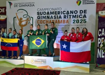 Talquinas conquistaron plata y bronce defendiendo a Chile en Sudamericano de gimnasia rítmica