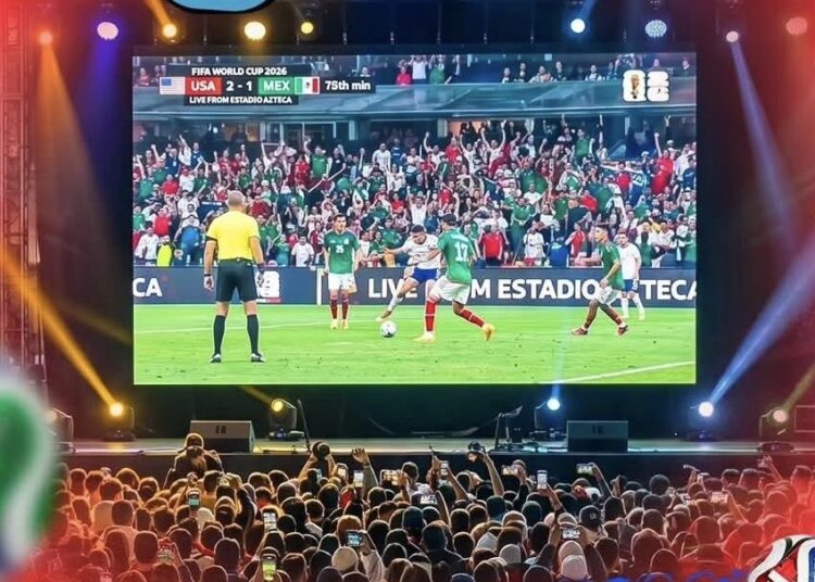 Panorama futbolero: Mundial en pantalla gigante en el Parque Río Claro